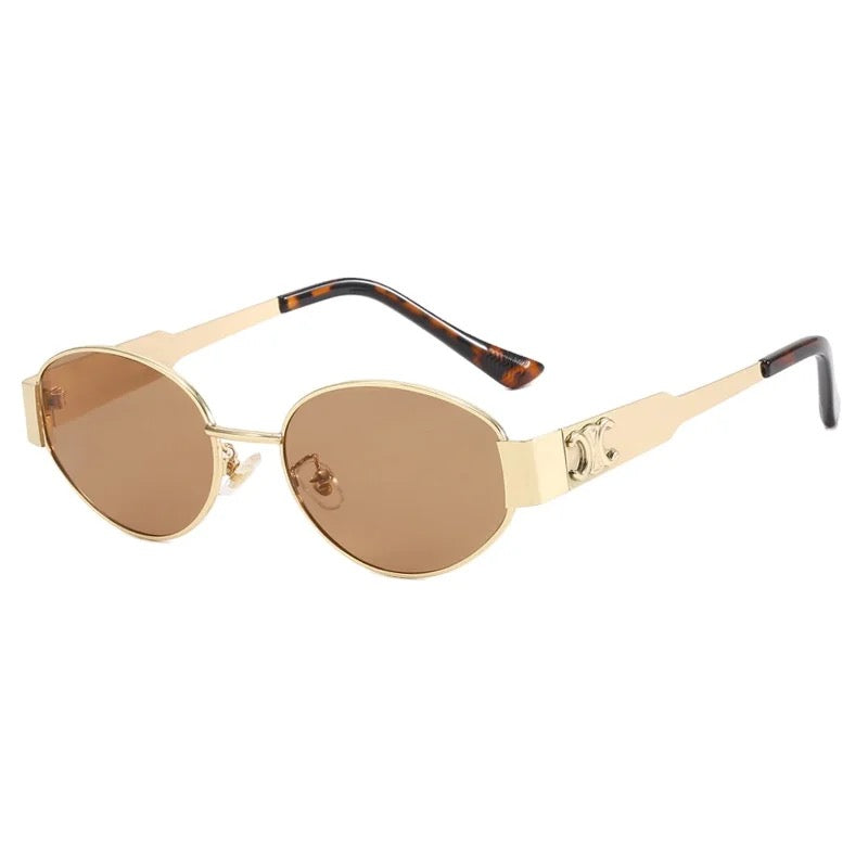 CELINE EYEWEAR
Triomphe Metal 01 oval sunglasses
