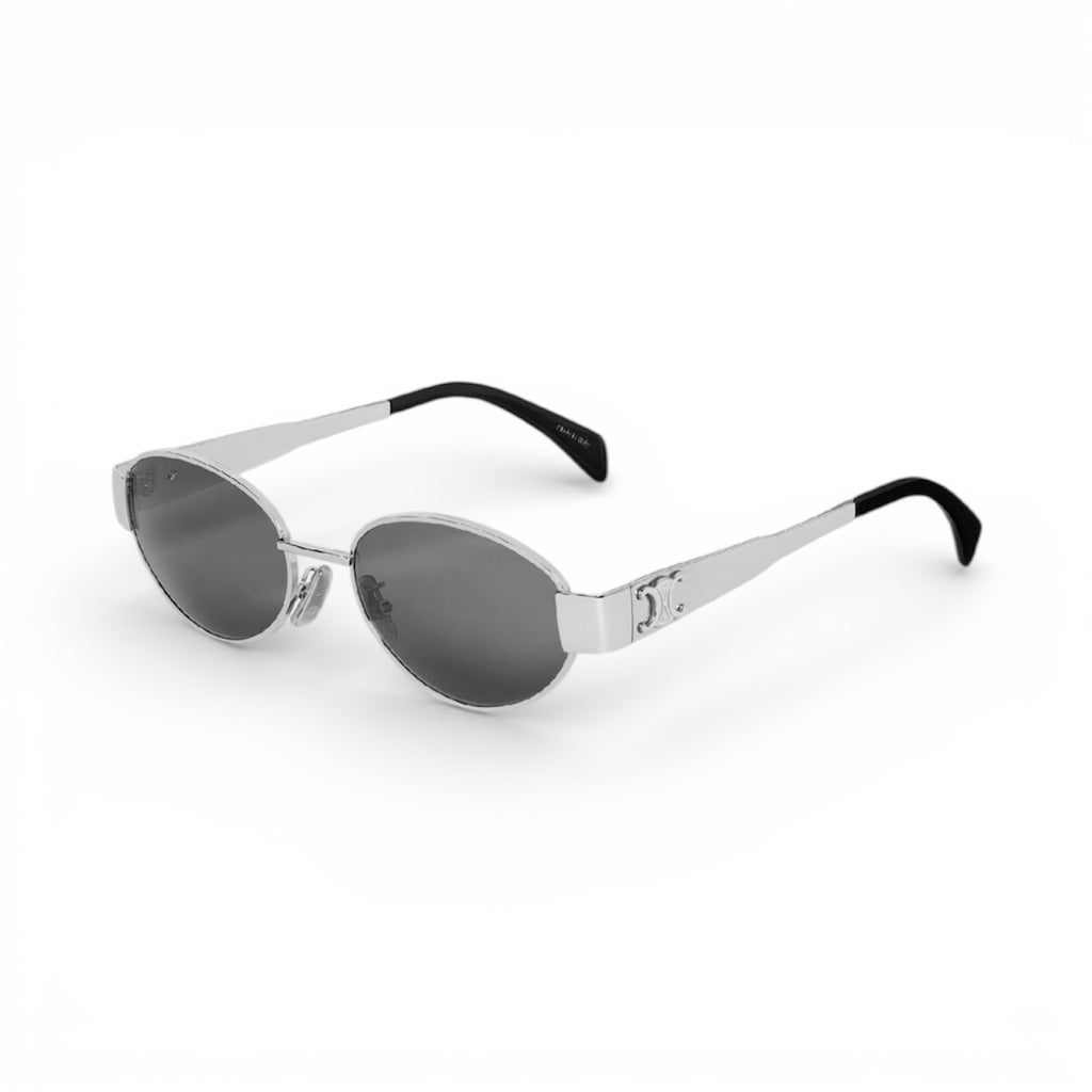 CELINE EYEWEAR
Triomphe Metal 01 oval sunglasses